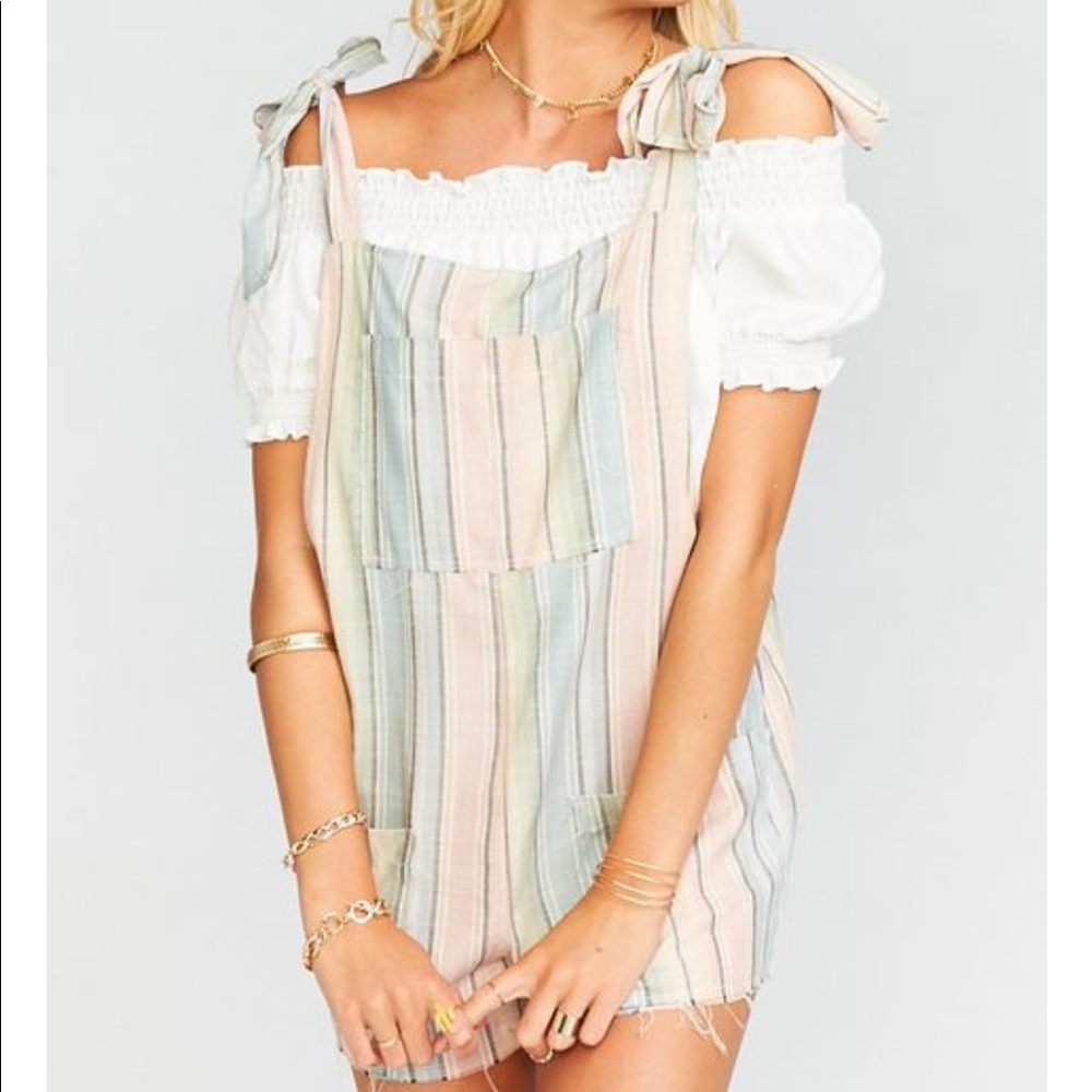 SMYM Nevada stripe overalls